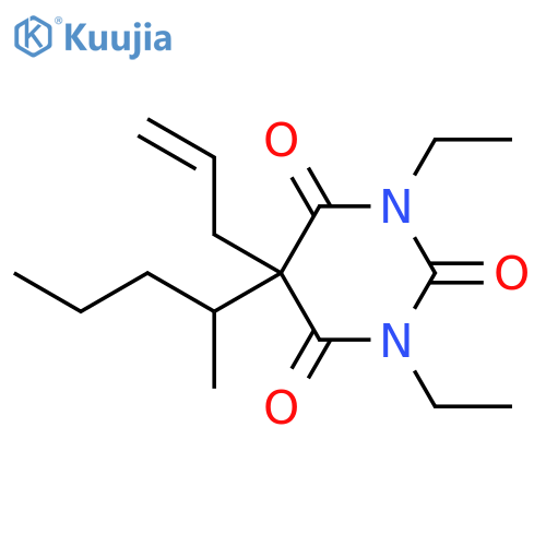 2,4,6(1H,3H,5H)-Pyrimidinetrione,1,3-diethyl-5-(1-methylbutyl)-5-(2-propenyl)- structure