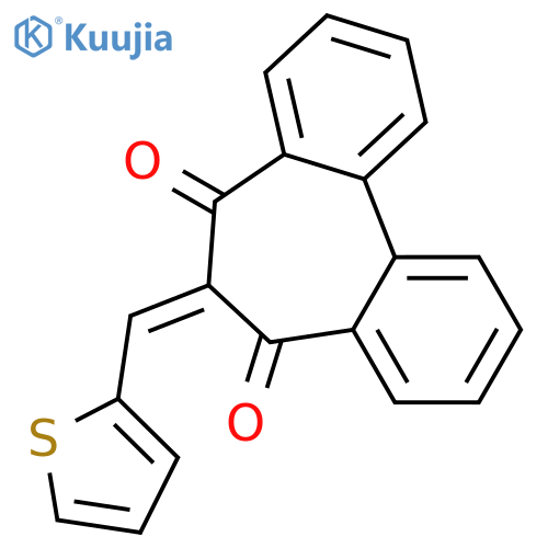 5H-Dibenzo[a,c]cycloheptene-5,7(6H)-dione, 6-(2-thienylmethylene)- structure