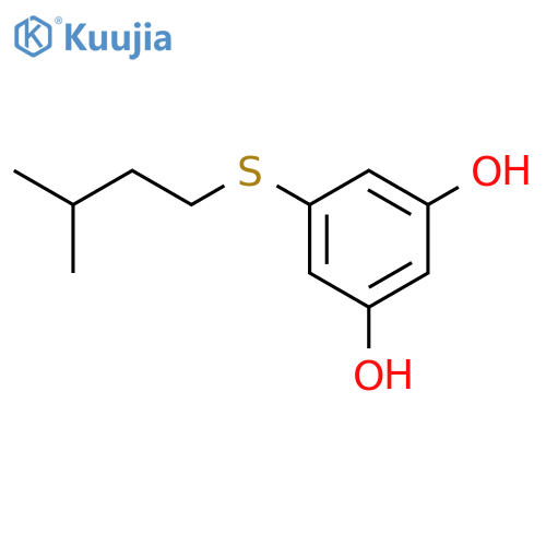 5-[(3-Methylbutyl)sulfanyl]benzene-1,3-diol structure