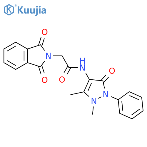 N-(1,5-dimethyl-3-oxo-2-phenyl-2,3-dihydro-1H-pyrazol-4-yl)-2-(1,3-dioxo-2,3-dihydro-1H-isoindol-2-yl)acetamide structure