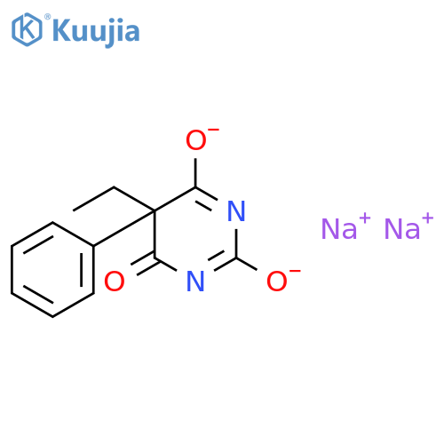 disodium 5-ethyl-6-oxo-5-phenyl-5,6-dihydropyrimidine-2,4-diolate structure