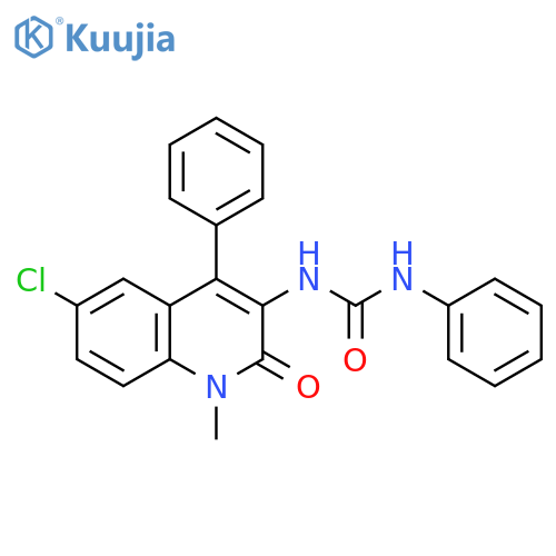 Urea,N-(6-chloro-1,2-dihydro-1-methyl-2-oxo-4-phenyl-3-quinolinyl)-N'-phenyl- structure
