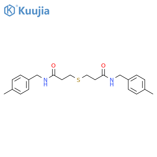 3,3'-sulfanediylbis[N-(4-methylbenzyl)propanamide] structure