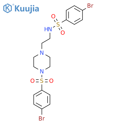 4-bromo-N-{2-[4-(4-bromobenzenesulfonyl)piperazin-1-yl]ethyl}benzene-1-sulfonamide structure