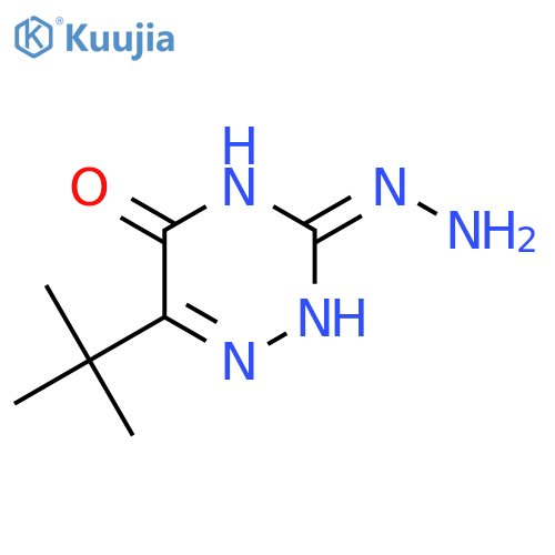 1,2,4-Triazine-3,5(2H,4H)-dione, 6-(1,1-dimethylethyl)-, 3-hydrazone structure