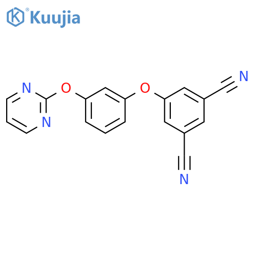 1,3-Benzenedicarbonitrile, 5-[3-(2-pyrimidinyloxy)phenoxy]- structure