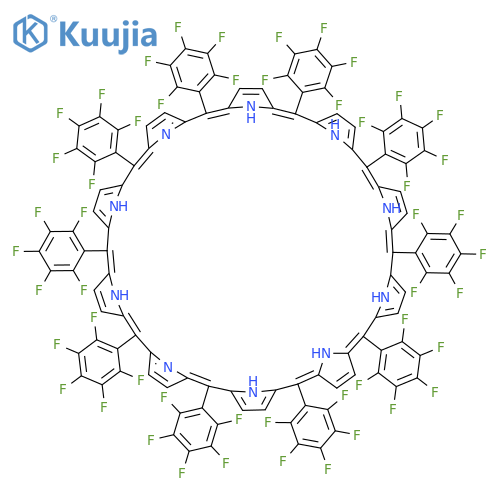 51,52,53,54,55,56,57,58,59,60-DECAAZAUNDECACYCLO[46.2.1.13,6.18,11.113,16.118,21.123,26.128,31.133,36.138,41.143,46]HEXACONTA-1,3,5,7,9,11(59),12,14,16,18,20,22,24,26(56),27,29,31,33,35,37,39,41,43,45,47,49-HEXACOSAENE, 2,7,12,17,22,27,32,37,42,47-DECAKIS(PENTAFLUOROPHENYL)- structure