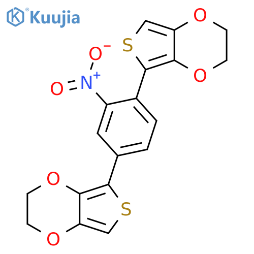 THIENO[3,4-B]-1,4-DIOXIN, 5,5'-(2-NITRO-1,4-PHENYLENE)BIS[2,3-DIHYDRO- structure