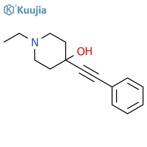 1-Ethyl-4-(2-phenylethynyl)piperidin-4-ol structure