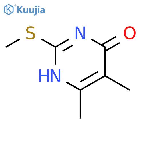 5,6-dimethyl-2-(methylsulfanyl)-3,4-dihydropyrimidin-4-one structure