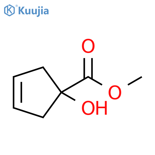 3-Cyclopentene-1-carboxylic acid, 1-hydroxy-, methyl ester structure