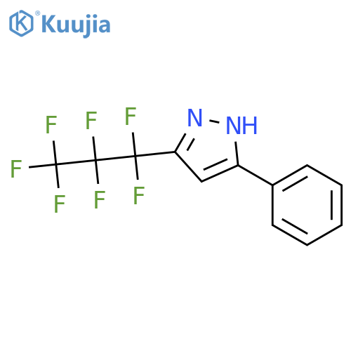 1H-Pyrazole,3-(1,1,2,2,3,3,3-heptafluoropropyl)-5-phenyl- structure
