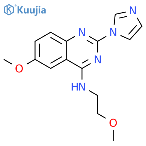 4-Quinazolinamine, 2-(1H-imidazol-1-yl)-6-methoxy-N-(2-methoxyethyl)- structure