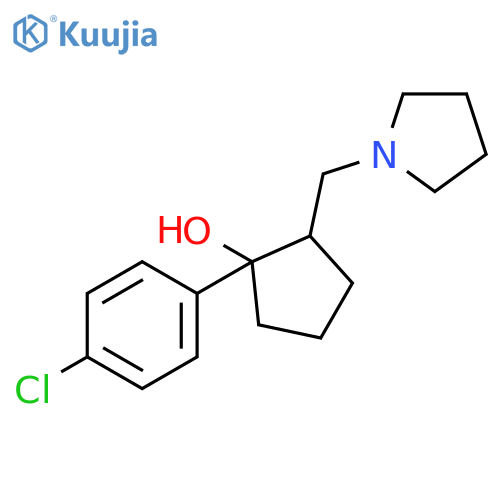 Cyclopentanol, 1-(4-chlorophenyl)-2-(1-pyrrolidinylmethyl)- structure