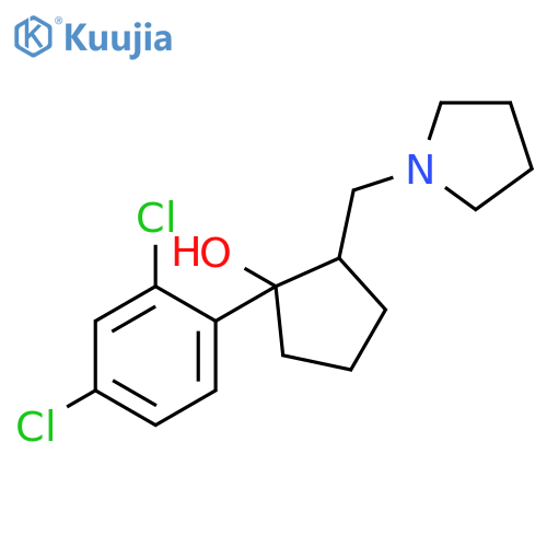 CYCLOPENTANOL, 1-(2,4-DICHLOROPHENYL)-2-(1-PYRROLIDINYLMETHYL)- structure