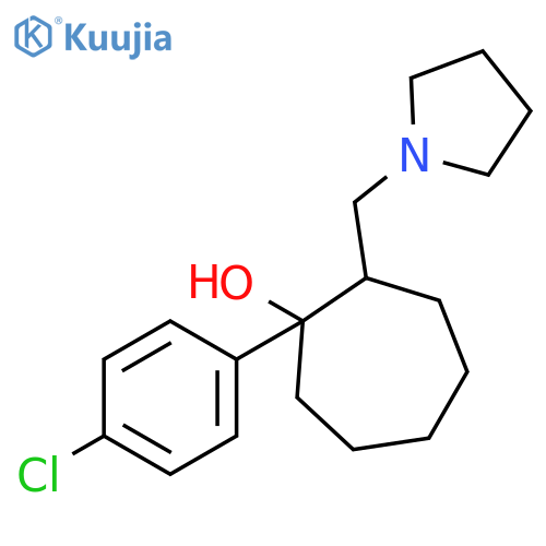 CYCLOHEPTANOL, 1-(4-CHLOROPHENYL)-2-(1-PYRROLIDINYLMETHYL)- structure