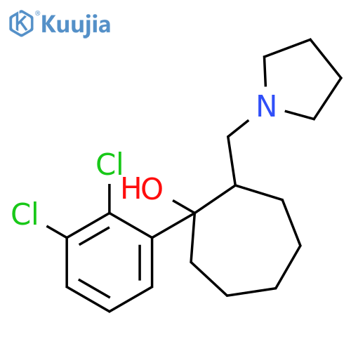 CYCLOHEPTANOL, 1-(2,3-DICHLOROPHENYL)-2-(1-PYRROLIDINYLMETHYL)- structure