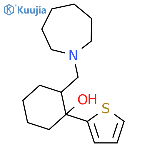 CYCLOHEXANOL, 2-[(HEXAHYDRO-1H-AZEPIN-1-YL)METHYL]-1-(2-THIENYL)- structure