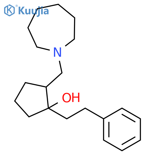 Cyclopentanol, 2-[(hexahydro-1H-azepin-1-yl)methyl]-1-(2-phenylethyl)- structure