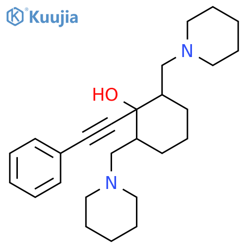CYCLOHEXANOL, 1-(PHENYLETHYNYL)-2,6-BIS(1-PIPERIDINYLMETHYL)- structure