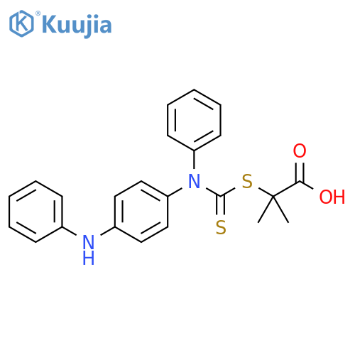 Propanoic acid,2-methyl-2-[[[phenyl[4-(phenylamino)phenyl]amino]thioxomethyl]thio]- structure