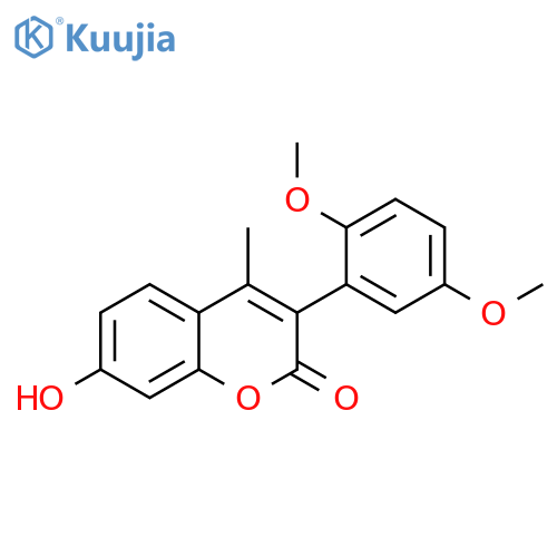3-(2,5-dimethoxyphenyl)-7-hydroxy-4-methyl-2H-chromen-2-one structure