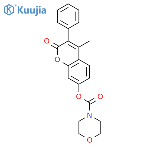 4-methyl-2-oxo-3-phenyl-2H-chromen-7-yl morpholine-4-carboxylate structure