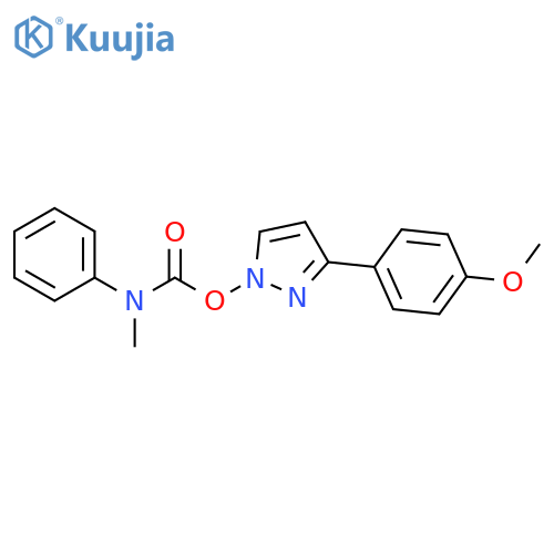 1H-Pyrazole,3-(4-methoxyphenyl)-1-[[(methylphenylamino)carbonyl]oxy]- structure