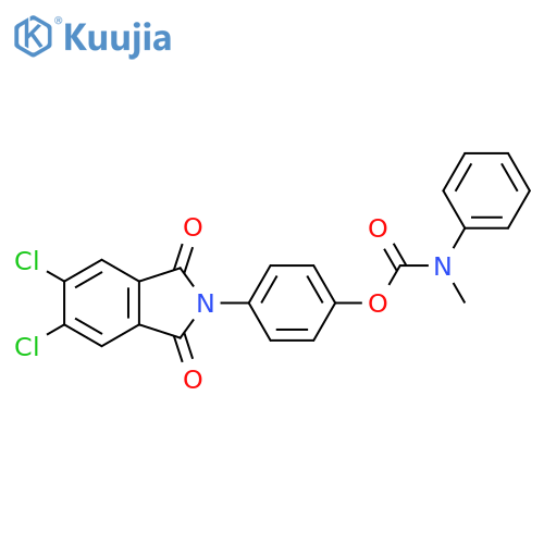 Carbamic acid, methylphenyl-,4-(5,6-dichloro-1,3-dihydro-1,3-dioxo-2H-isoindol-2-yl)phenyl ester structure