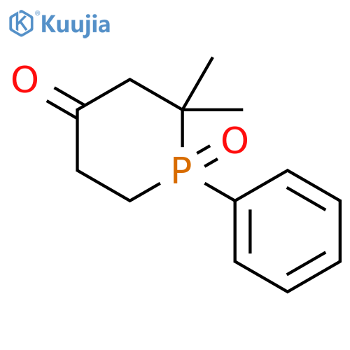4-Phosphorinanone, 2,2-dimethyl-1-phenyl-, 1-oxide structure