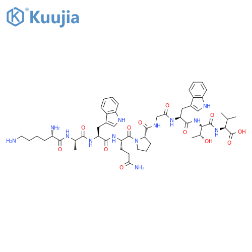 L-Valine,L-lysyl-L-alanyl-L-tryptophyl-L-glutaminyl-L-prolylglycyl-L-tryptophyl-L-threonyl- structure