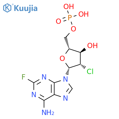 9-(2-Chloro-2-deoxy-5-O-phosphono-β-D-arabinofuranosyl)-2-fluoro-9H-purin-6-amine structure