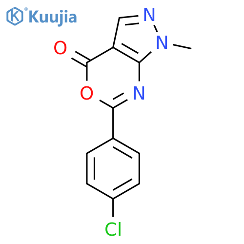 PYRAZOLO[3,4-D][1,3]OXAZIN-4(1H)-ONE, 6-(4-CHLOROPHENYL)-1-METHYL- structure