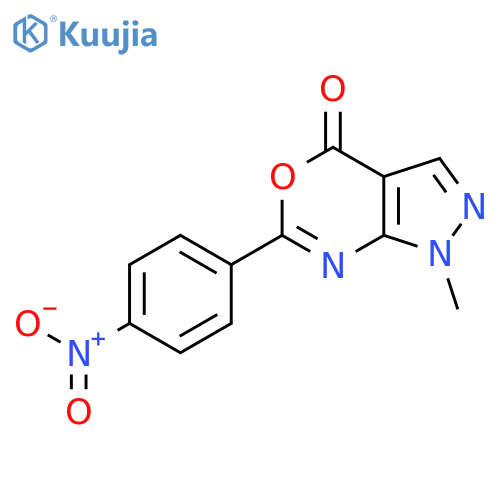 Pyrazolo[3,4-d][1,3]oxazin-4(1H)-one, 1-methyl-6-(4-nitrophenyl)- structure