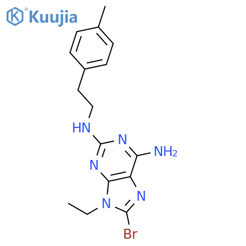 9H-Purine-2,6-diamine, 8-bromo-9-ethyl-N2-[2-(4-methylphenyl)ethyl]- structure