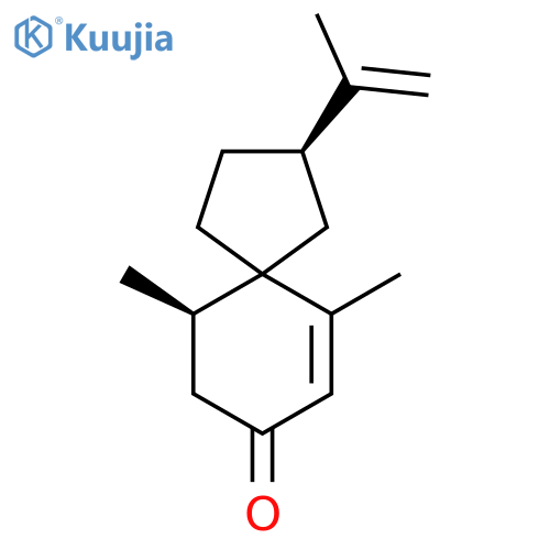 Spiro[4.5]dec-6-en-8-one,6,10-dimethyl-2-(1-methylethenyl)-, (2R,5S,10R)- structure