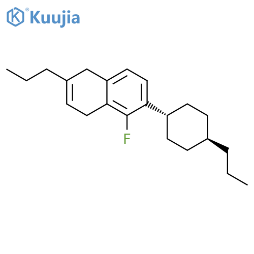 Naphthalene, 5-fluoro-1,4-dihydro-2-propyl-6-(trans-4-propylcyclohexyl)- structure