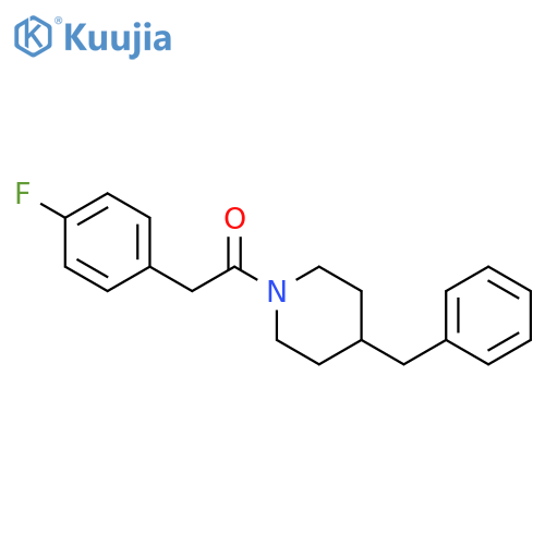 4-benzyl-1-[(4-fluorophenyl)acetyl]piperidine structure