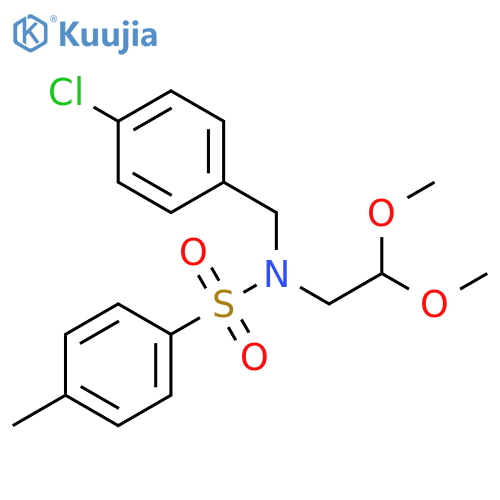 N-(4-chlorobenzyl)-N-(2,2-dimethoxyethyl)-4-methylbenzenesulfonamide structure