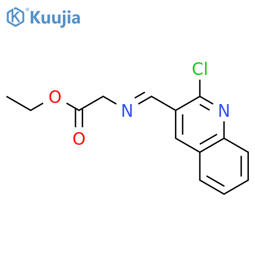 Glycine, N-[(2-chloro-3-quinolinyl)methylene]-, ethyl ester structure