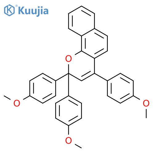2H-NAPHTHO[1,2-B]PYRAN, 2,2,4-TRIS(4-METHOXYPHENYL)- structure
