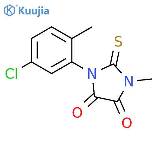 4,5-Imidazolidinedione, 1-(5-chloro-2-methylphenyl)-3-methyl-2-thioxo- structure