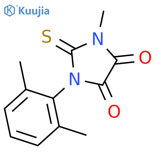 4,5-Imidazolidinedione, 1-(2,6-dimethylphenyl)-3-methyl-2-thioxo- structure