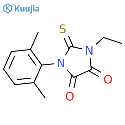 4,5-Imidazolidinedione, 1-(2,6-dimethylphenyl)-3-ethyl-2-thioxo- structure