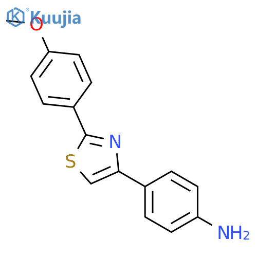 Benzenamine, 4-[2-(4-methoxyphenyl)-4-thiazolyl]- structure