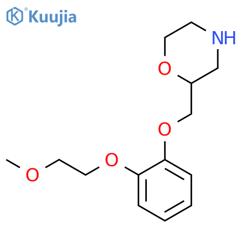 Morpholine, 2-[[2-(2-methoxyethoxy)phenoxy]methyl]- structure