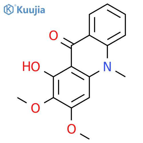 9(10H)-Acridinone,1-hydroxy-2,3-dimethoxy-10-methyl- structure