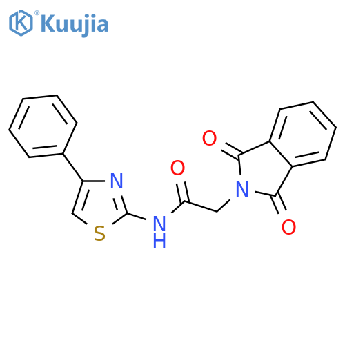 2-(1,3-dioxo-2,3-dihydro-1H-isoindol-2-yl)-N-(4-phenyl-1,3-thiazol-2-yl)acetamide structure