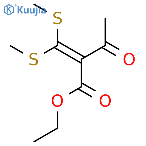 Butanoic acid, 2-[bis(methylthio)methylene]-3-oxo-, ethyl ester structure