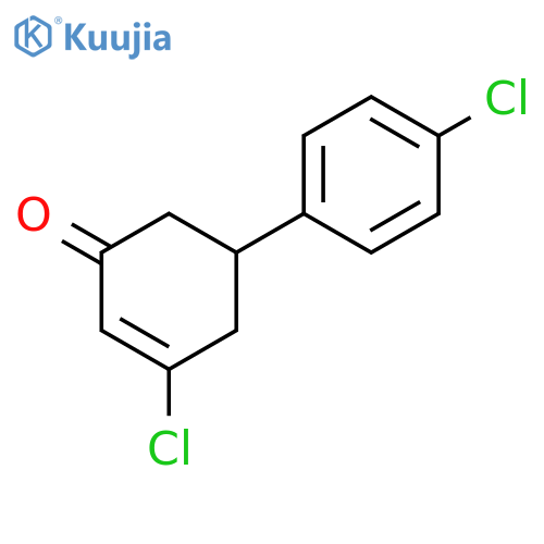 2-Cyclohexen-1-one, 3-chloro-5-(4-chlorophenyl)- structure